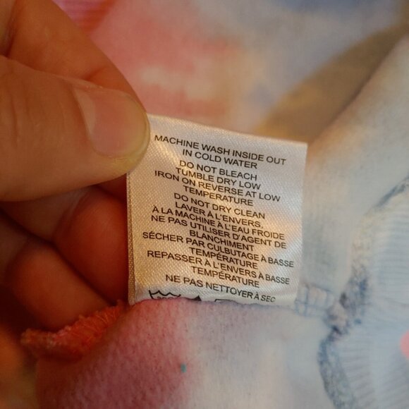 NWOT CARE BEARS TIE DIE Sweatshirt Cheer Your Heart Out rainbow 2021 - Picture 11 of 12